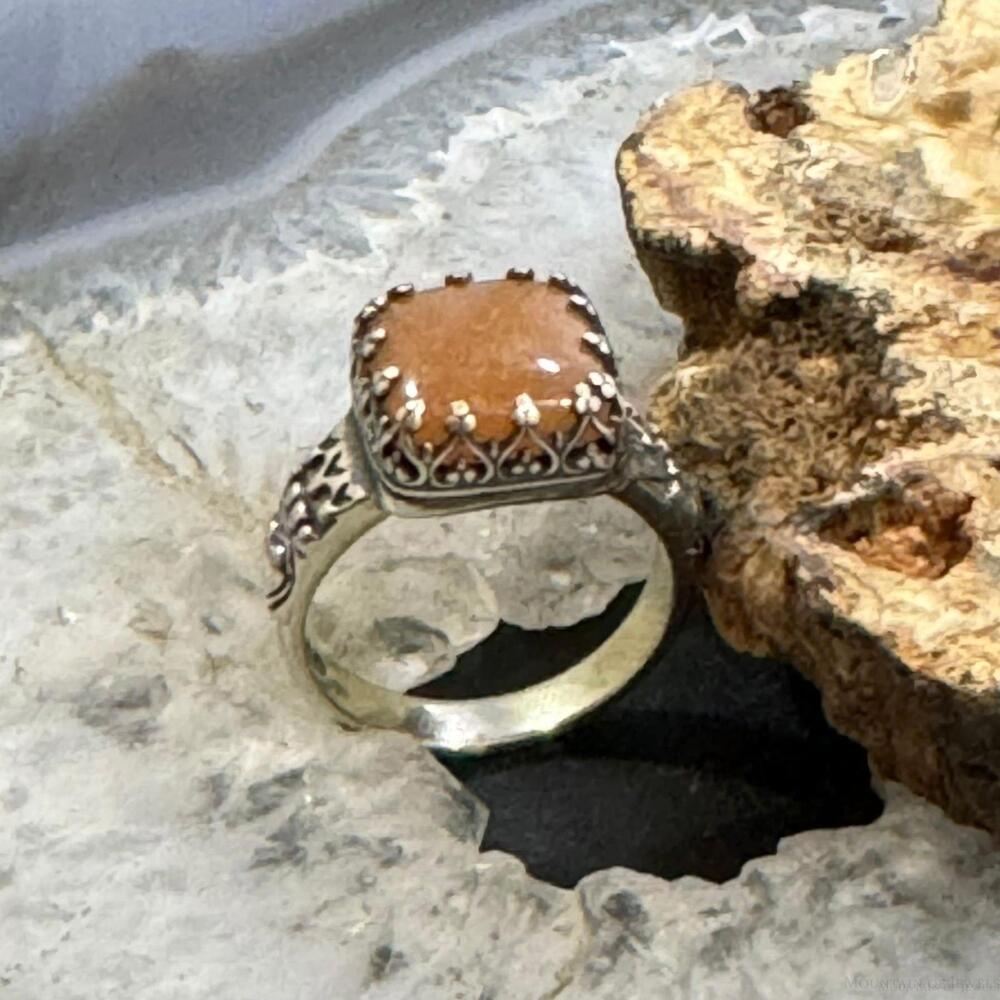 Carolyn Pollack Sterling Silver Square Jasper Decorated Ring Sz 6 & 8 For Women - Picture 5 of 10